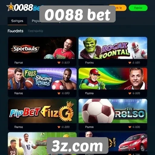 Jogos populares disponíveis no 0088 bet